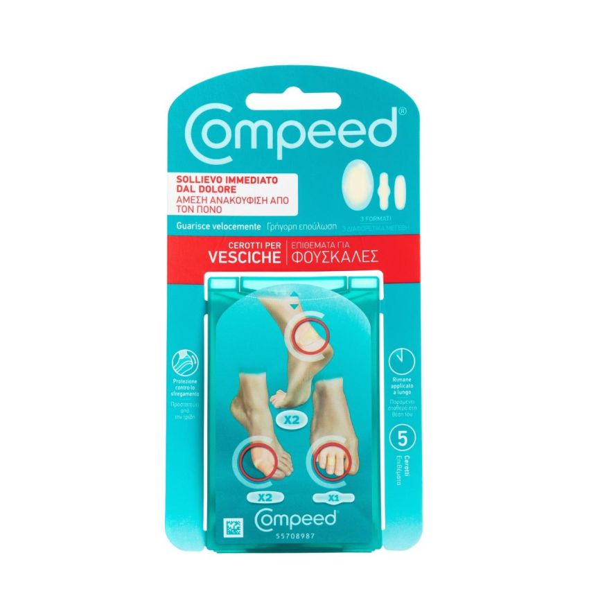 Compeed Cerotti per Vesciche di Formato Variegato, Confezione da 5 Pezzi