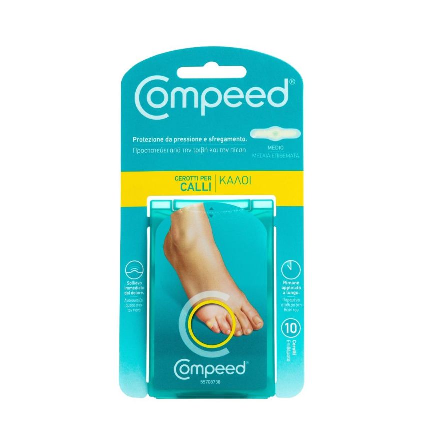 Compeed Cerotti Anti-Calli Medio, Confezione da 10 Pezzi