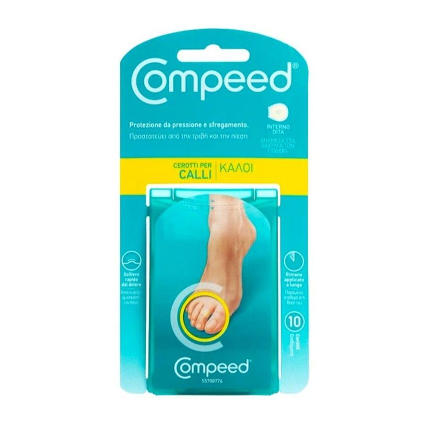 Compeed Cerotti per Calli sulle Dita dei Piedi - Pacco da 10 Pezzi
