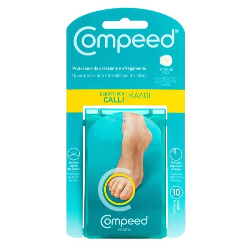 Compeed Cerotti per Calli sulle Dita dei Piedi - Pacco da 10 Pezzi