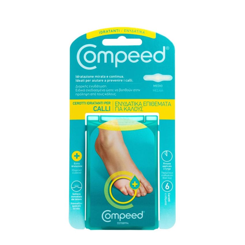 Compeed Cerotti Idratanti per Calli, Pacco da 6 Pezzi