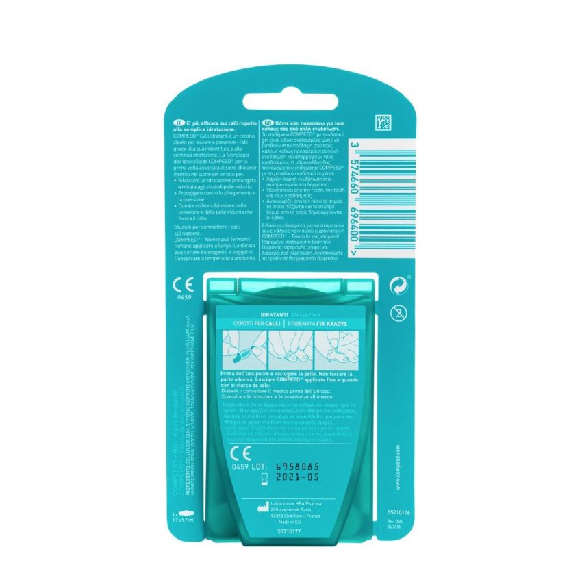 Compeed Cerotti Idratanti per Calli, Pacco da 6 Pezzi