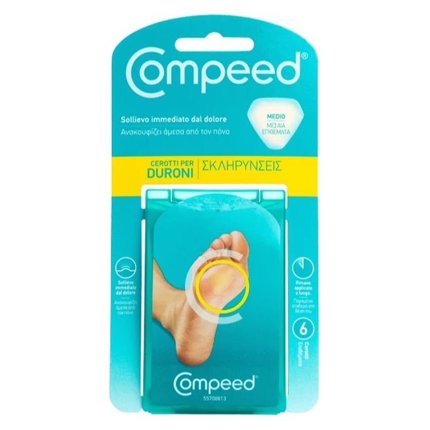 Compeed Cerotti per Duroni Medio - Confezione da 6 Pezzi