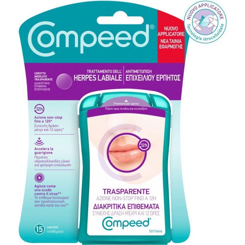 Compeed Trattamento per Herpes Labiale, Confezione da 15 Pezzi