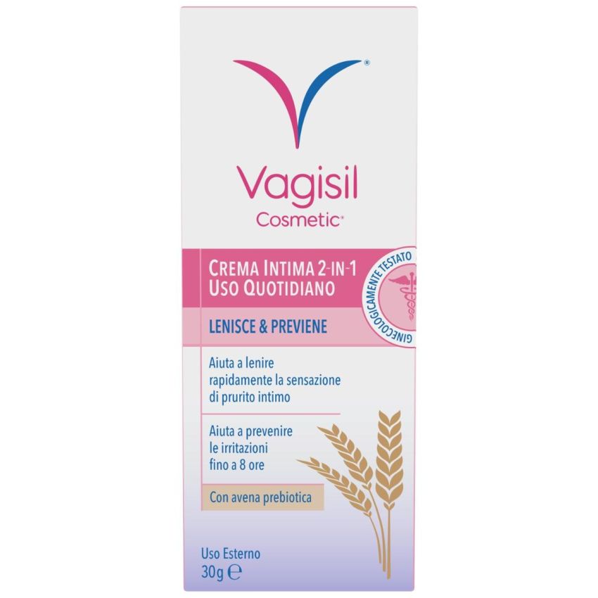Crema Intima Lenitiva Vagisil con Avena Prebiotica Naturale, 30g