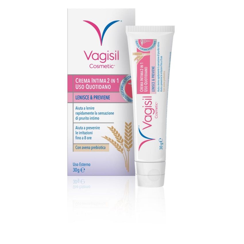 Crema Intima Lenitiva Vagisil con Avena Prebiotica Naturale, 30g