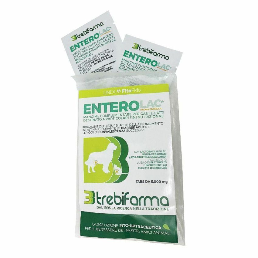 Enterolac - Integratore Alimentare per Cani e Gatti - 8 Compresse