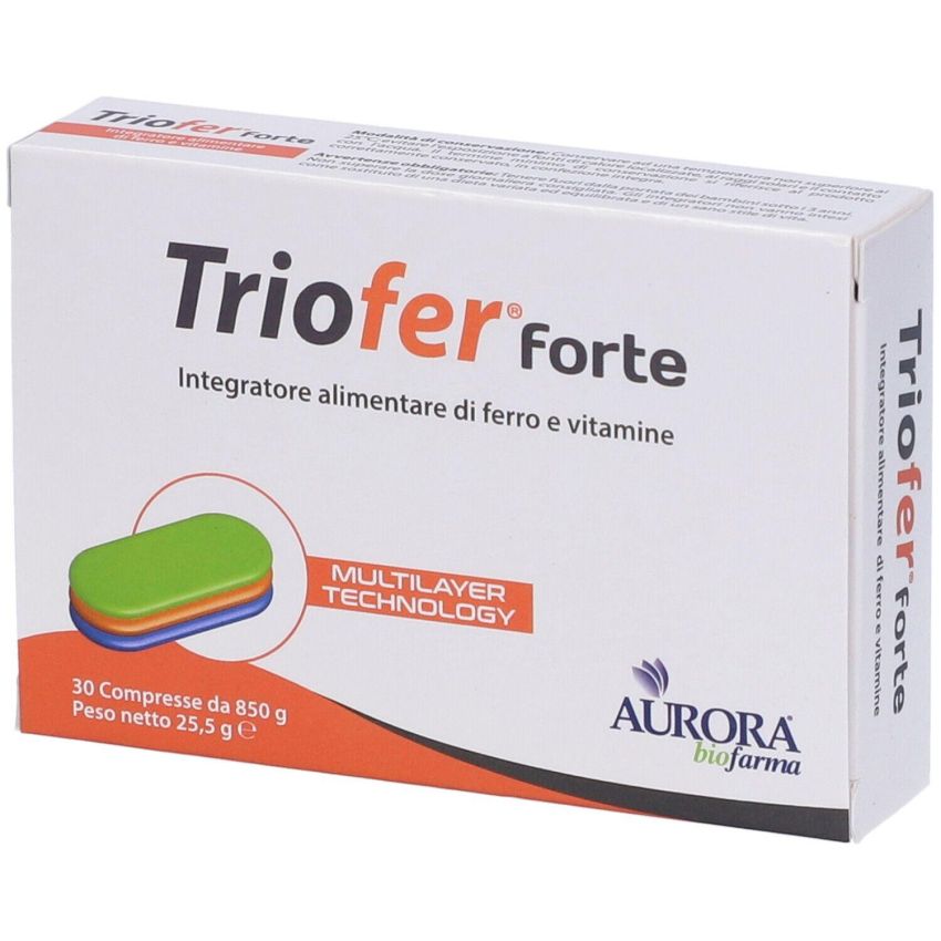 Triofer Forte - Supplemento di Ferro, 30 Compresse