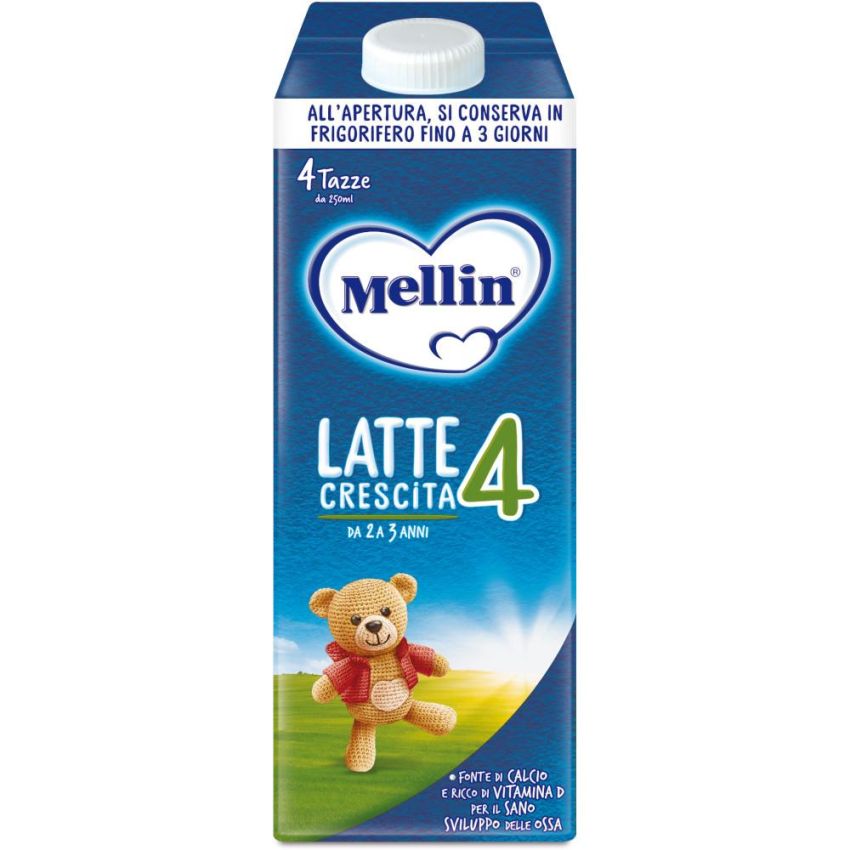 Mellin Latte 4 - Latte per Bambini da 1 Anno, 1000ml