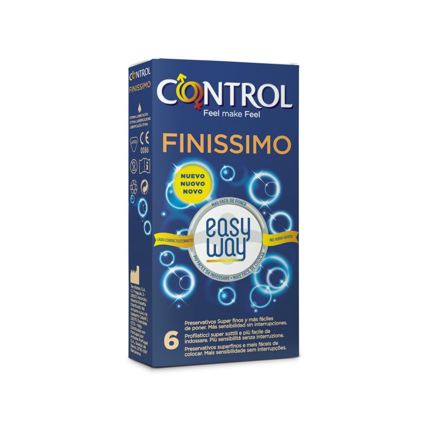 Easy Way Original Control Profilattici Ultra-Sottili - 6 Pezzi