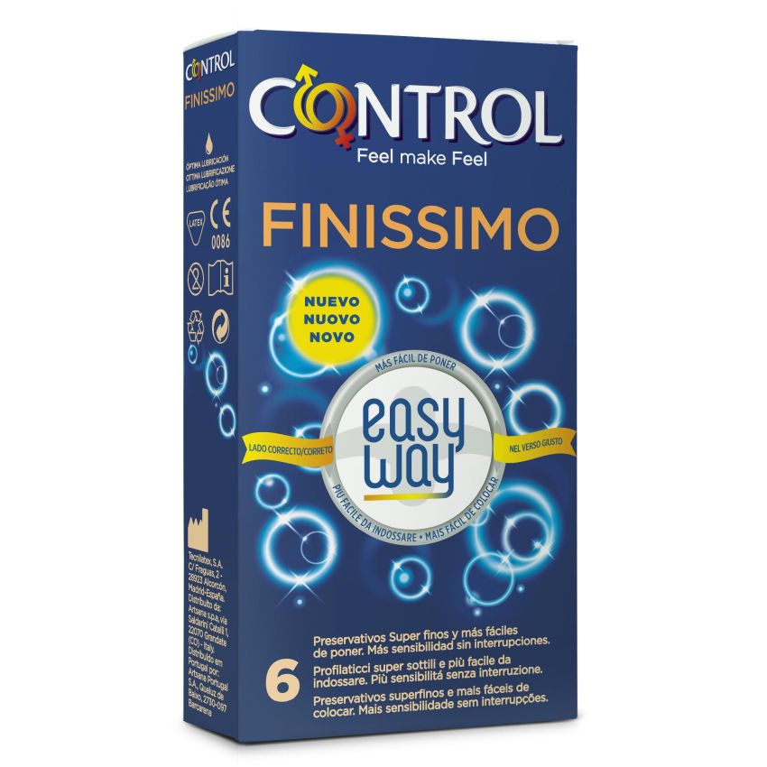 Easy Way Original Control Profilattici Ultra-Sottili - 6 Pezzi