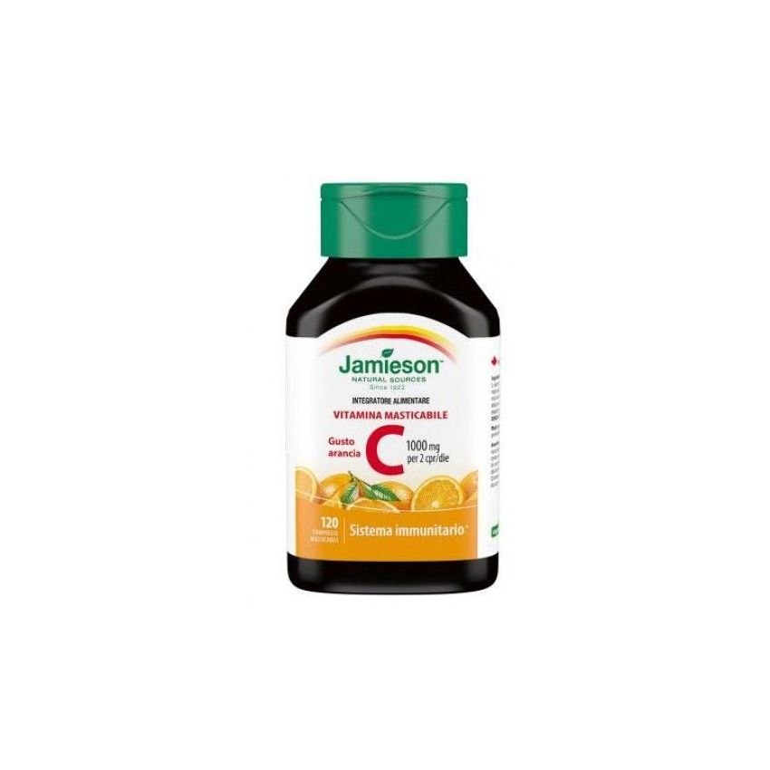 Jamieson Vitamina C con Sapore di Arancia - 120 Compresse