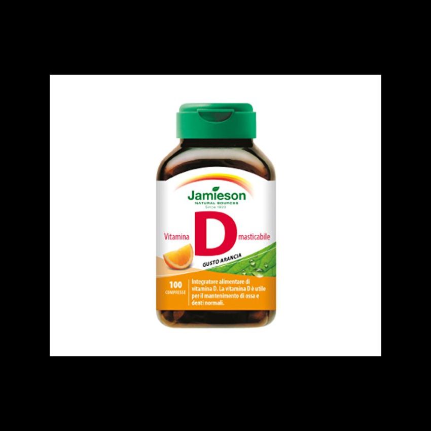Jamieson Vitamina D con Sapore di Arancia, 100 Compresse Masticabili