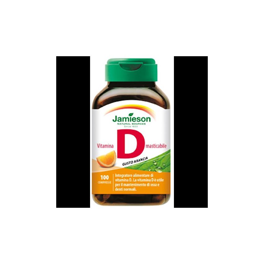Jamieson Vitamina D con Sapore di Arancia, 100 Compresse Masticabili