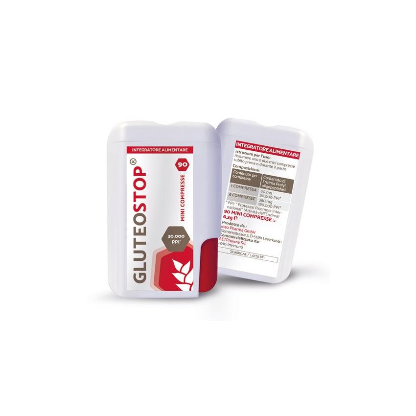GlutenStop - Compresse per Intolleranza al Glutine, 90 Mini Compresse
