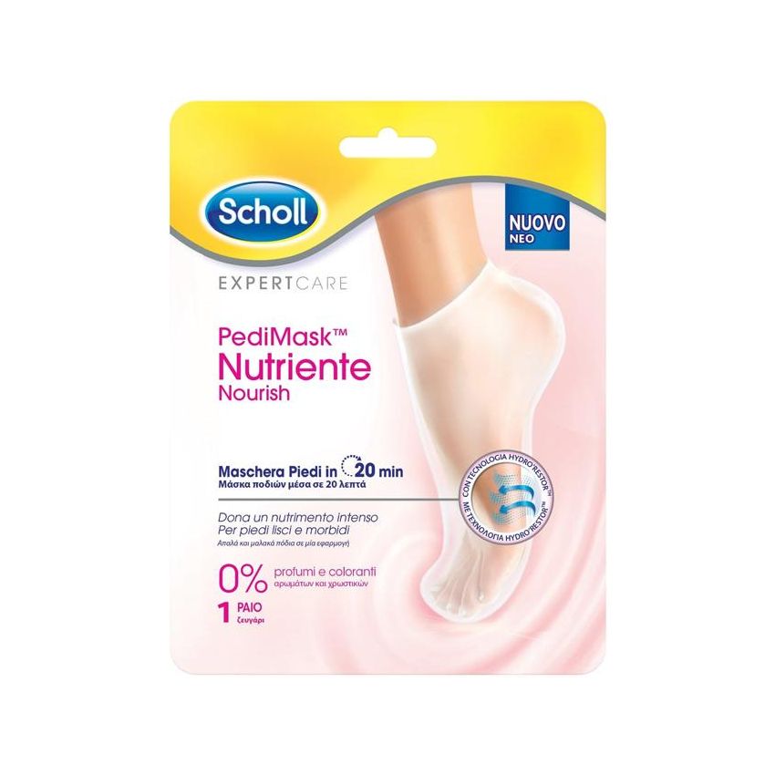 Scholl Pedimask - Maschera Nutriente per Piedi, Confezione da 2 Paia