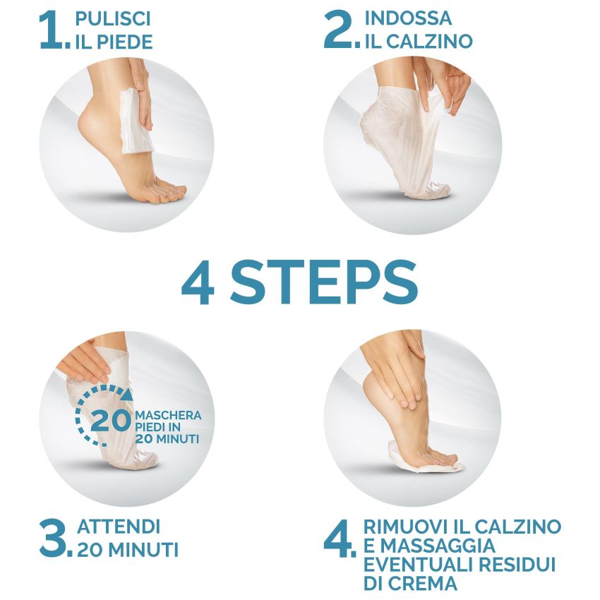 Scholl Pedimask - Maschera Nutriente per Piedi, Confezione da 2 Paia