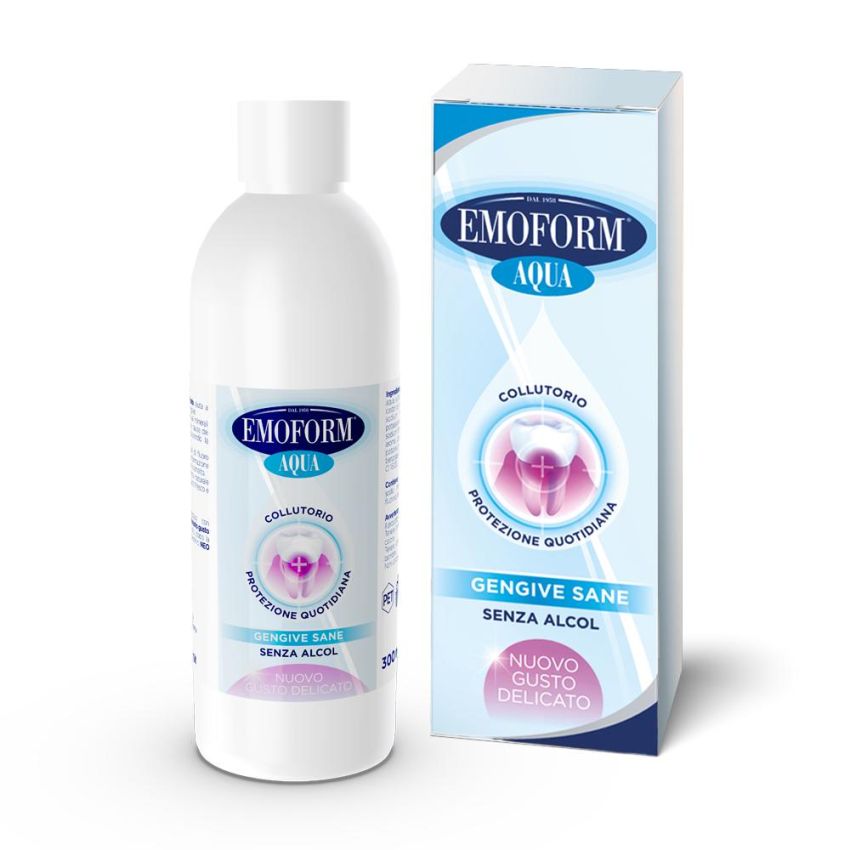 Emoform Aqua Collutorio - Protezione Quotidiana con Gusto Delicato, 300ml