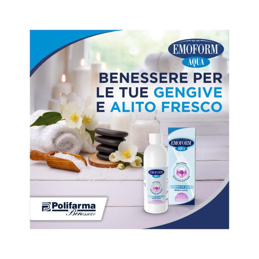 Emoform Aqua Collutorio - Protezione Quotidiana con Gusto Delicato, 300ml
