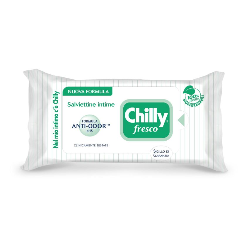 Salviette Intime Chilly Gel - Pacchetto da 12 Pezzi