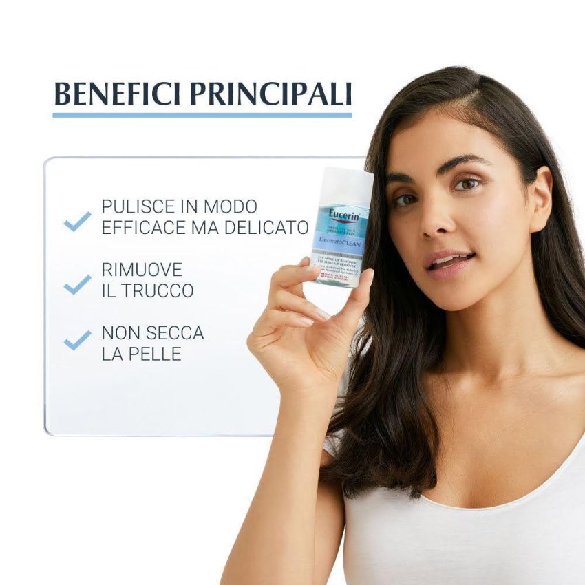 Eucerin Dermatoclean Struccante Occhi Waterproof 125ml