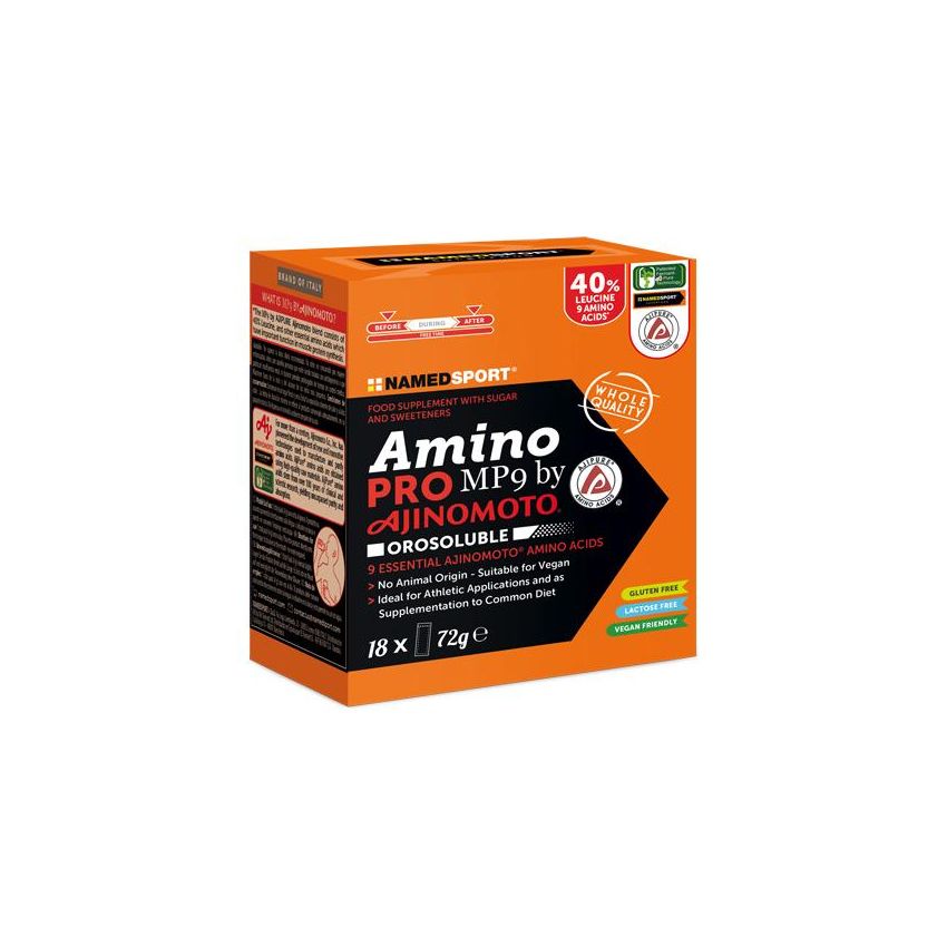 Named Sport AminoPro MP9 Ajinomoto - 18 Stick Pack di Aminoacidi