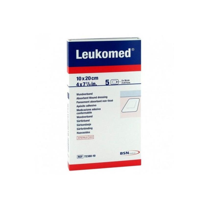 Leukomed Medicazione Post-Operatoria 10x20cm, Confezione da 5 Pezzi