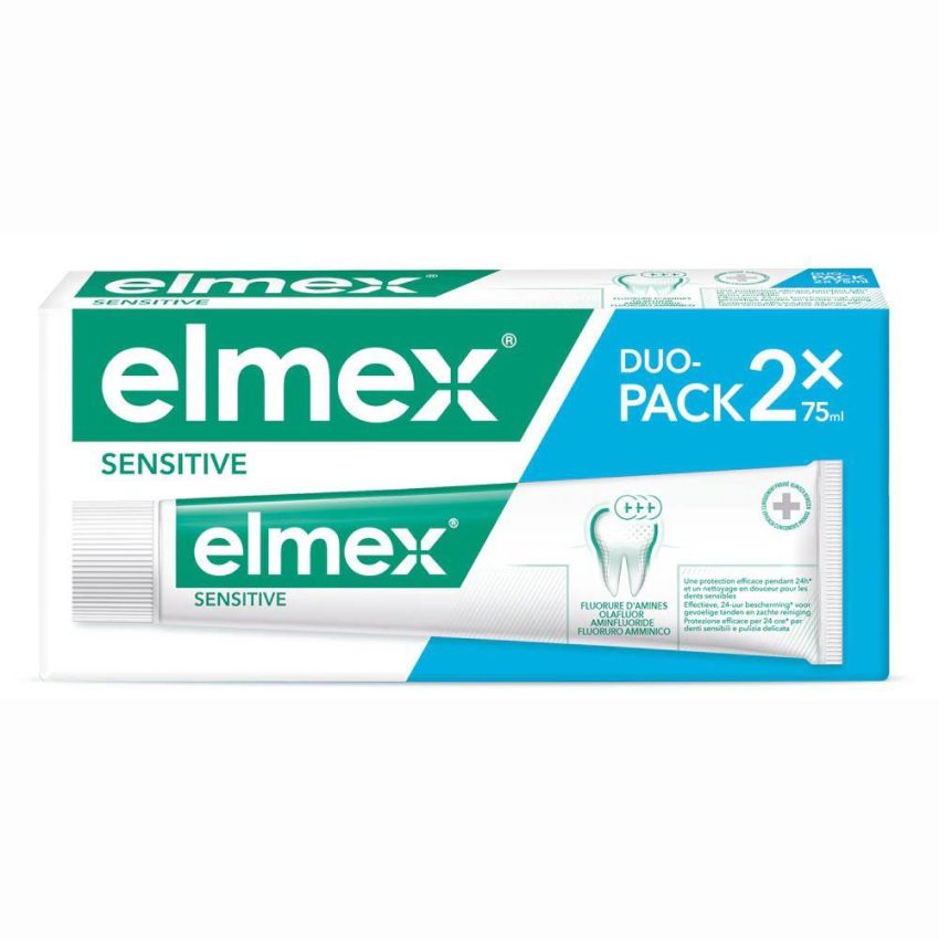 Elmex Sensitive Denti Sensibili - Confezione Doppia Dentifricio 2x75ml