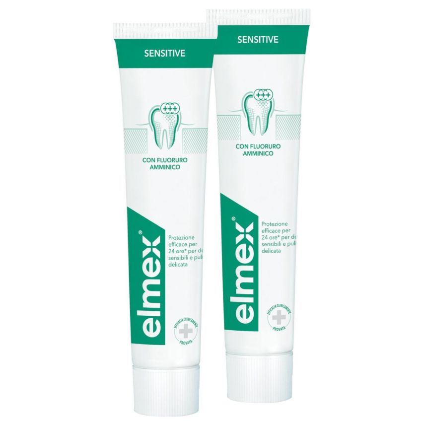 Elmex Sensitive Denti Sensibili - Confezione Doppia Dentifricio 2x75ml
