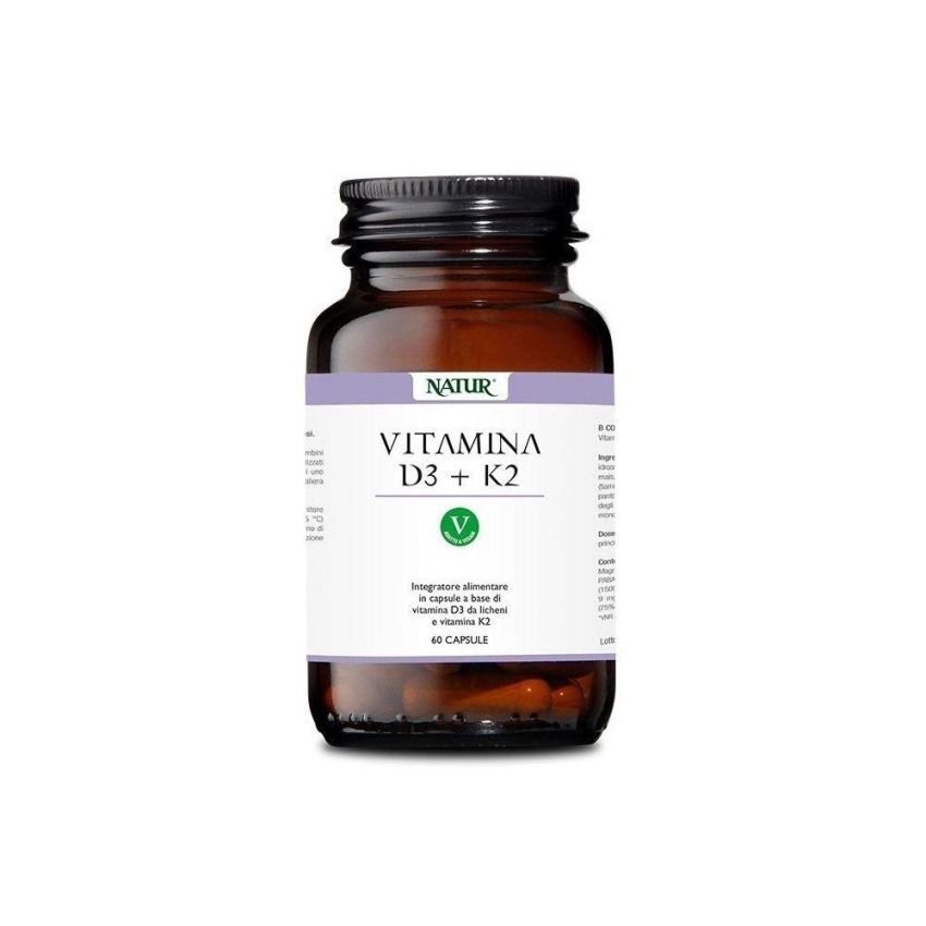 Vitamina D3 e K2 Integratore - Confezione da 60 Capsule