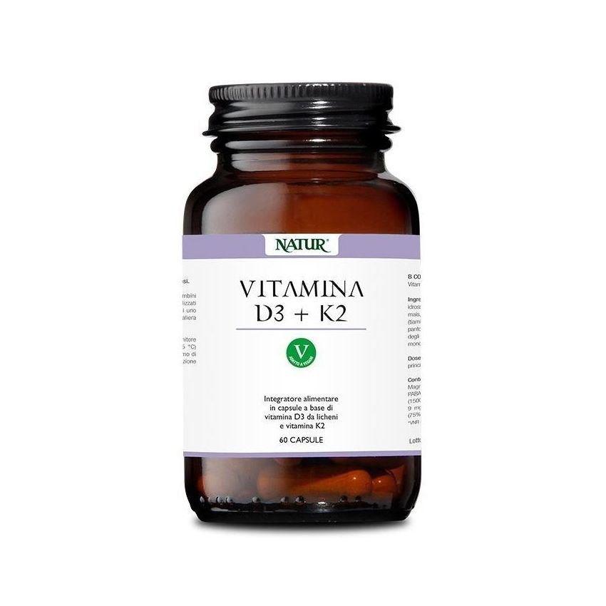 Vitamina D3 e K2 Integratore - Confezione da 60 Capsule