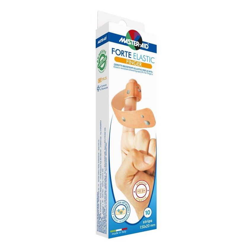 Cerotto Master Aid Forte Elastico per Dita - Confezione da 10 Pezzi