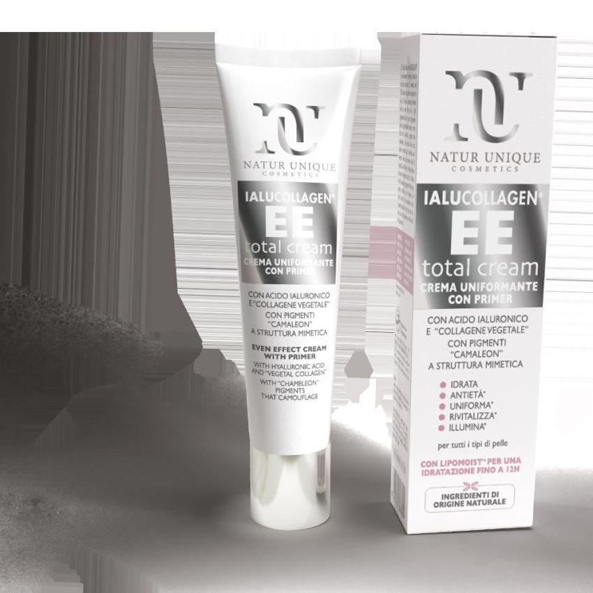Natur Unique Crema Uniformante e Primer Viso Total Cream con Ialucollagen - 40ml