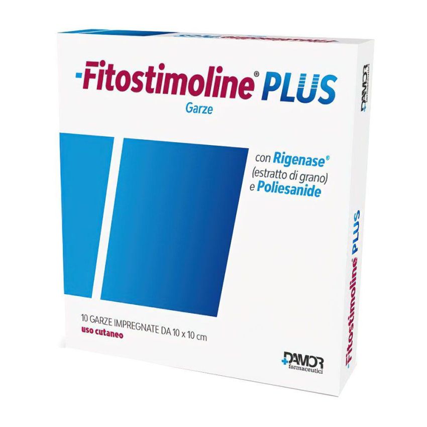 Fitostimoline Plus - Set di 10 Garze Medicinali 10x10 cm