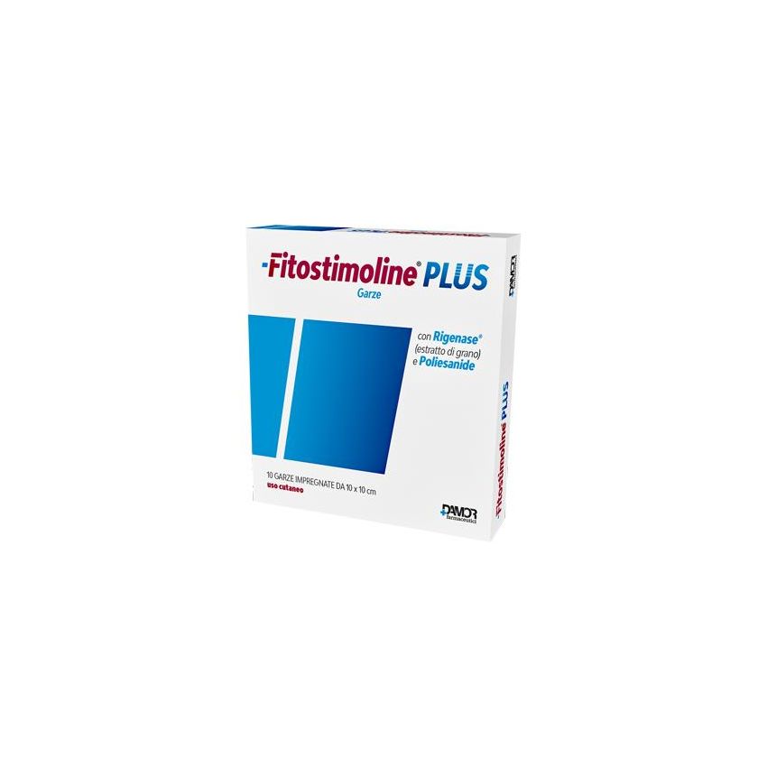Fitostimoline Plus - Set di 10 Garze Medicinali 10x10 cm