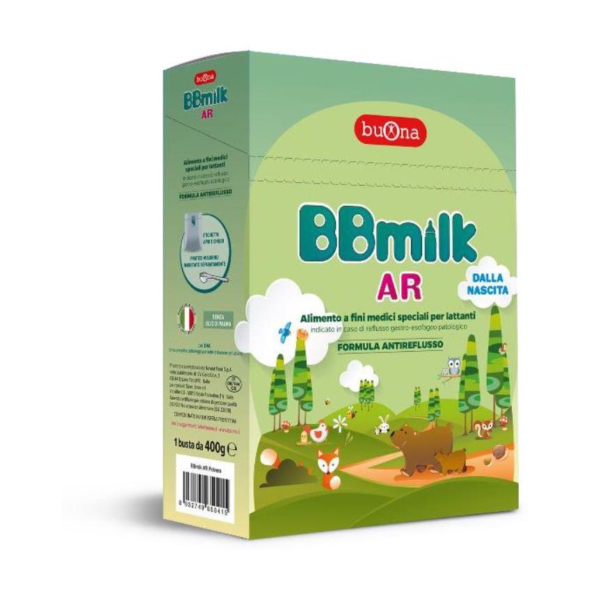 BBmilk AR Polvere Anti-Refusso per Neonati da 0 Mesi, 400g
