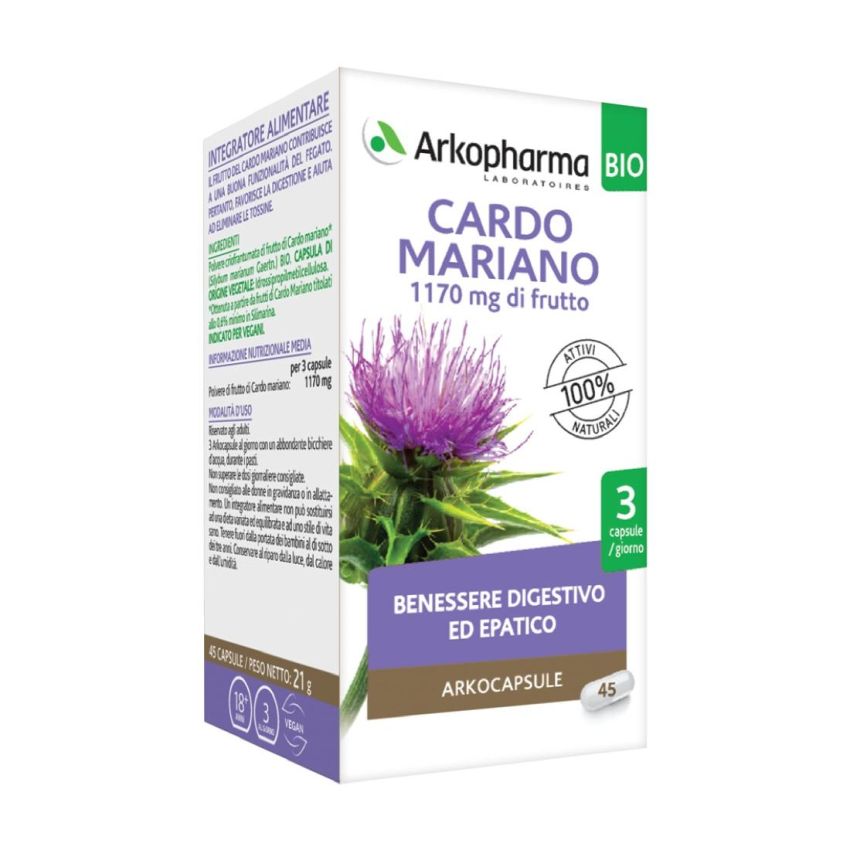 Arkopharma Bio Cardo Mariano 45 Capsule di Origine Biologica