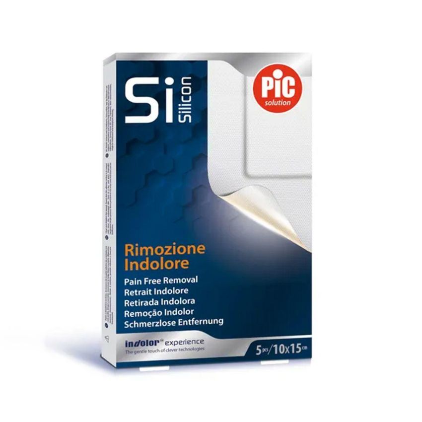 Pic Cerotto Post-Operatorio in Silicone 10x15cm - Pacco da 5 Pezzi
