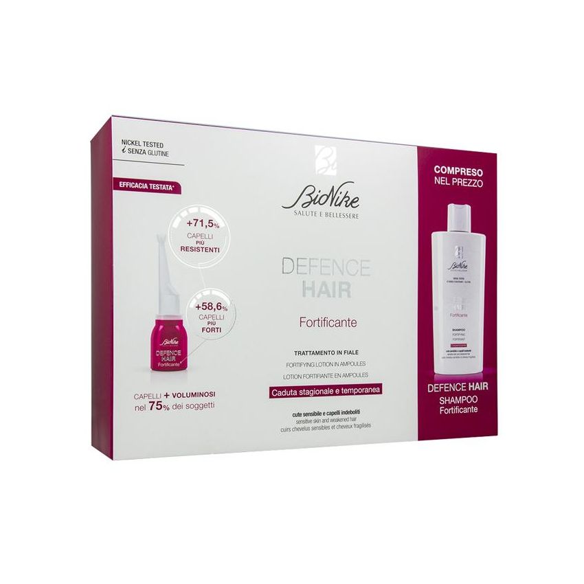 Bionike Defence 21 Fortificante Hair Fiale 6ml e Shampoo 200ml