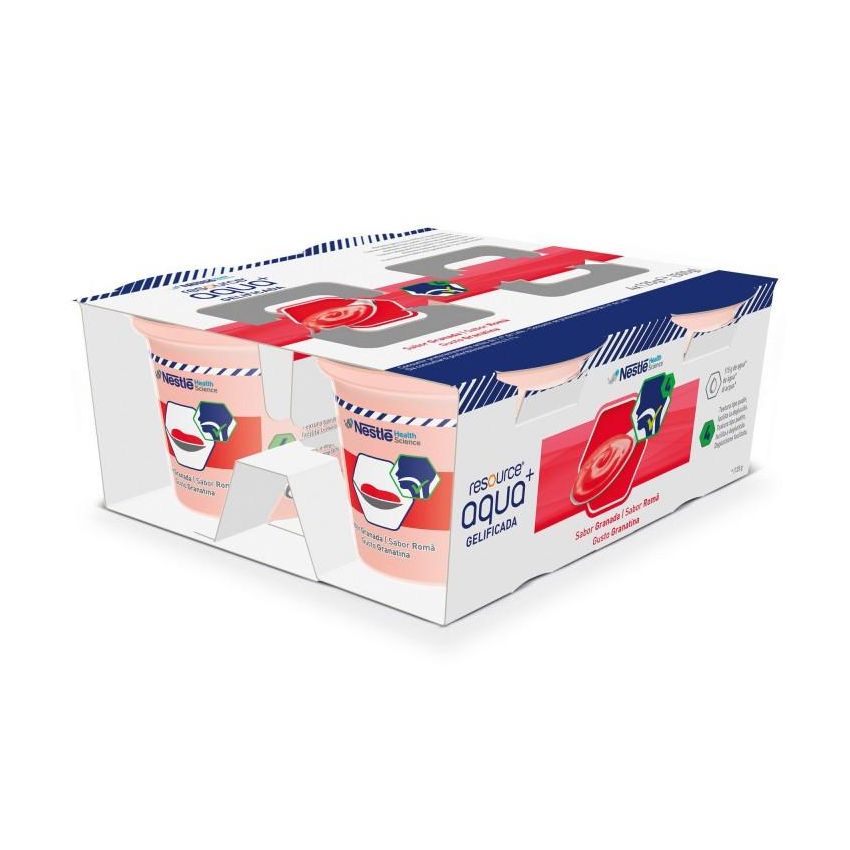 Resource Aqua Granatina - Bevanda Gelificata - Confezione da 4 x 125g