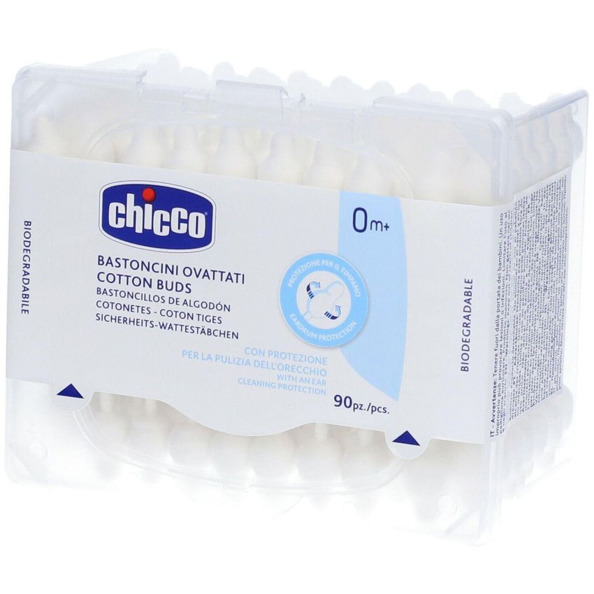 Chicco Bastoncini Ovattati - Confezione da 90 Pezzi