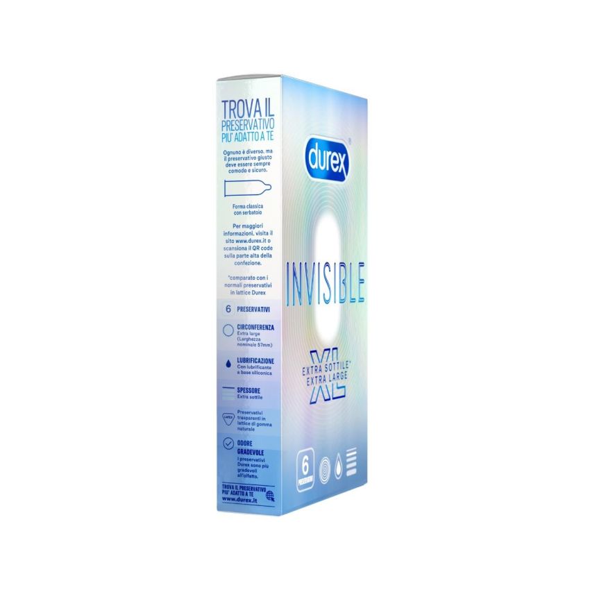 Profilattici Durex Invisible XL - Pacco da 6 Pezzi