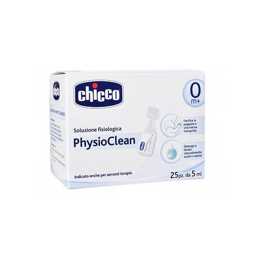 Chicco Physioclean - Soluzione Fisiologica per Pulizia Nasale, 25 Pezzi