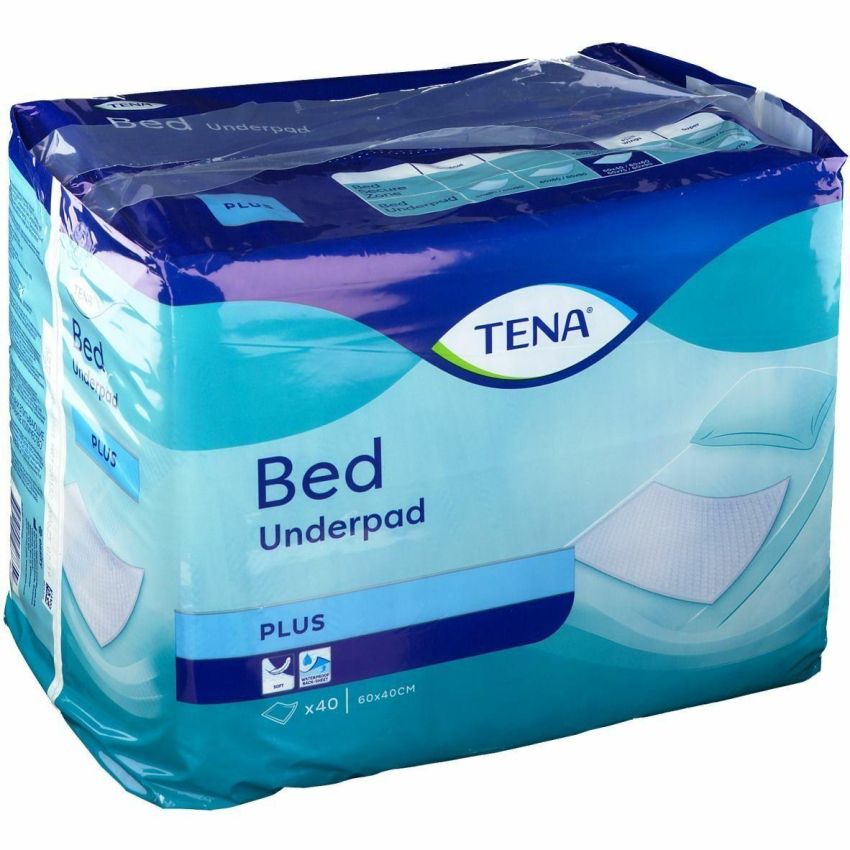 Tena Bed Plus - Traversa per Incontinenza 60x40 cm - 40 Pezzi