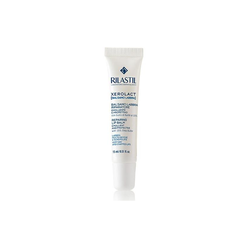 Rilastil Xerolact Balsamo Riparatore per Labbra, 15 ml