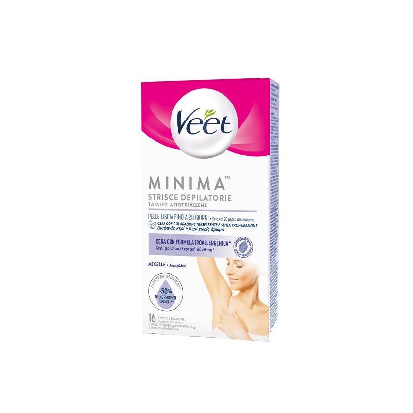 Veet Minima: 16 Strisce Depilatorie per Ascelle