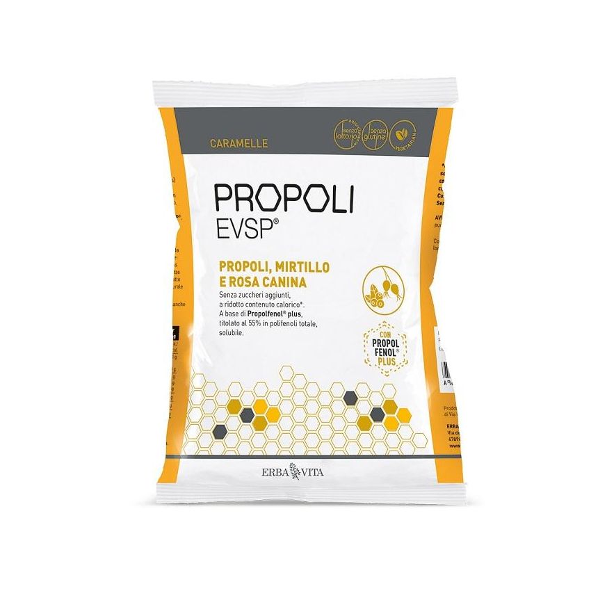 Caramelle al gusto di Mirtillo e Rosa Canina con Propoli EVSP 65g