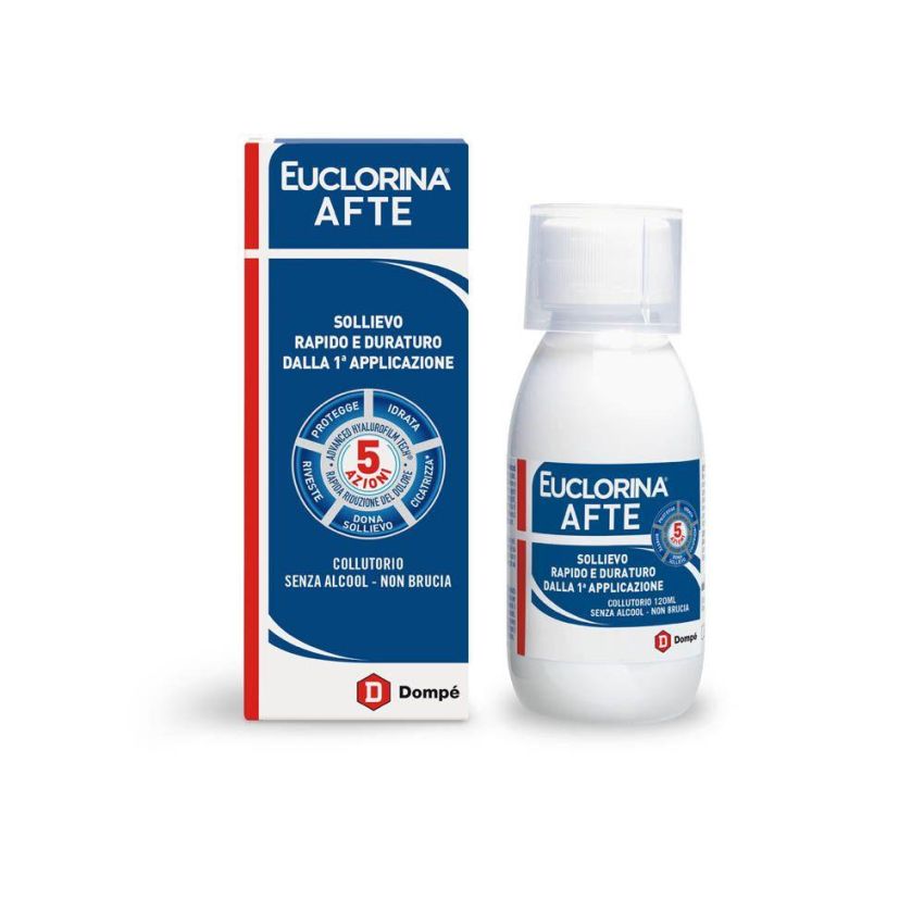 Euclorina Collutorio per Afte, 120 ml
