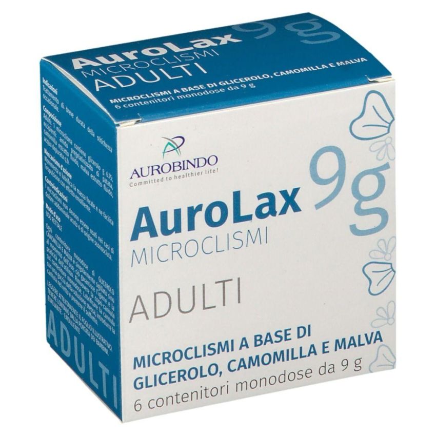 Aurolax Microclismi per Adulti - Pack da 6 Contenitori da 9g