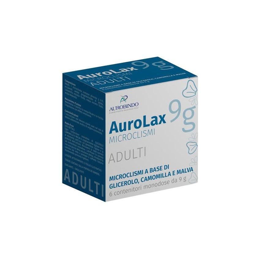 Aurolax Microclismi per Adulti - Pack da 6 Contenitori da 9g